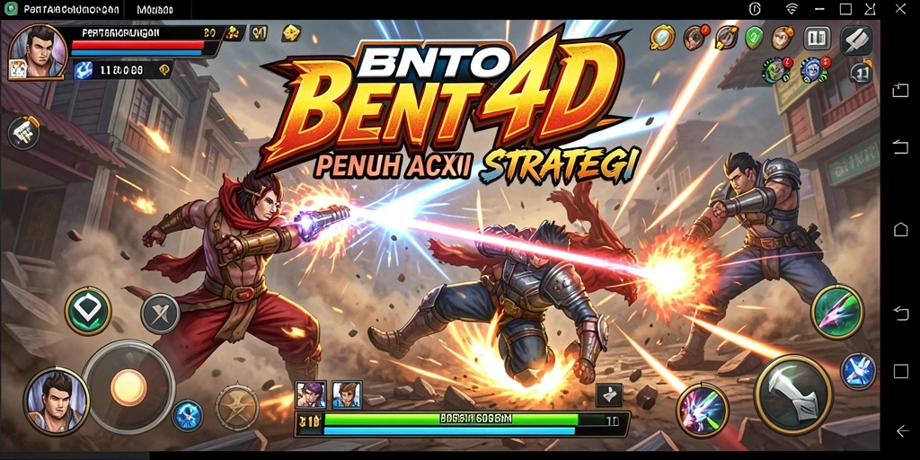 Tampilan pertarungan mendebarkan dalam gameplay BENTO4D.