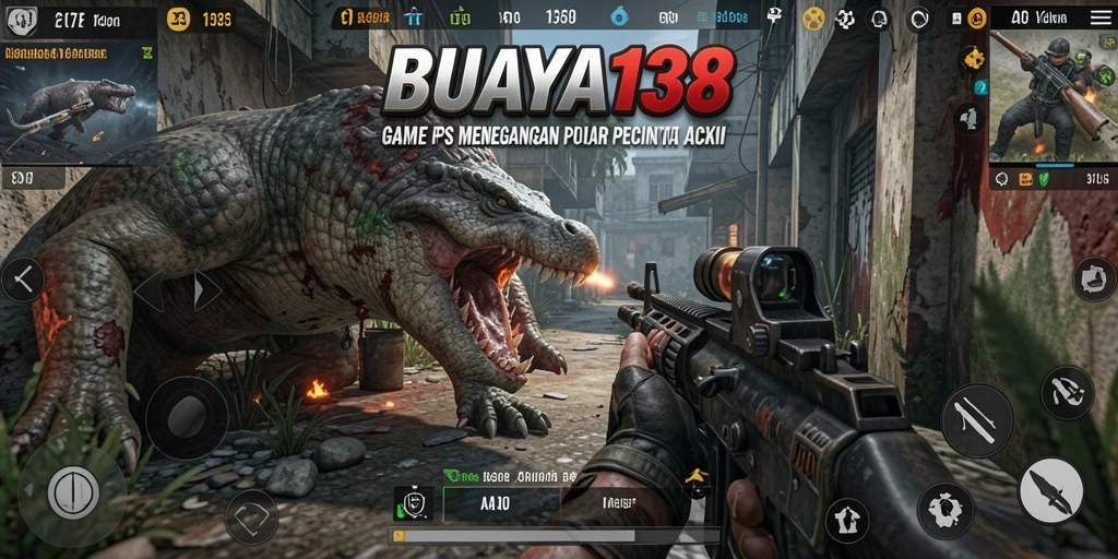 Tangkapan layar dari gameplay menegangkan BUAYA138 dengan aksi FPS yang seru.