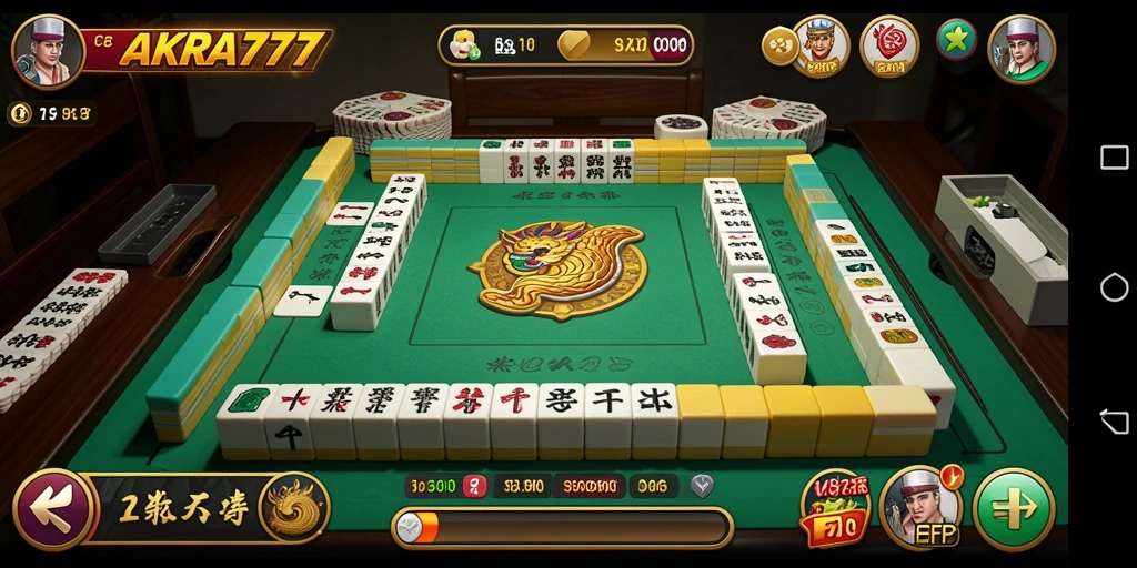 Tampilan gameplay seru dari CAKRA777 dengan ubin Mahjong.