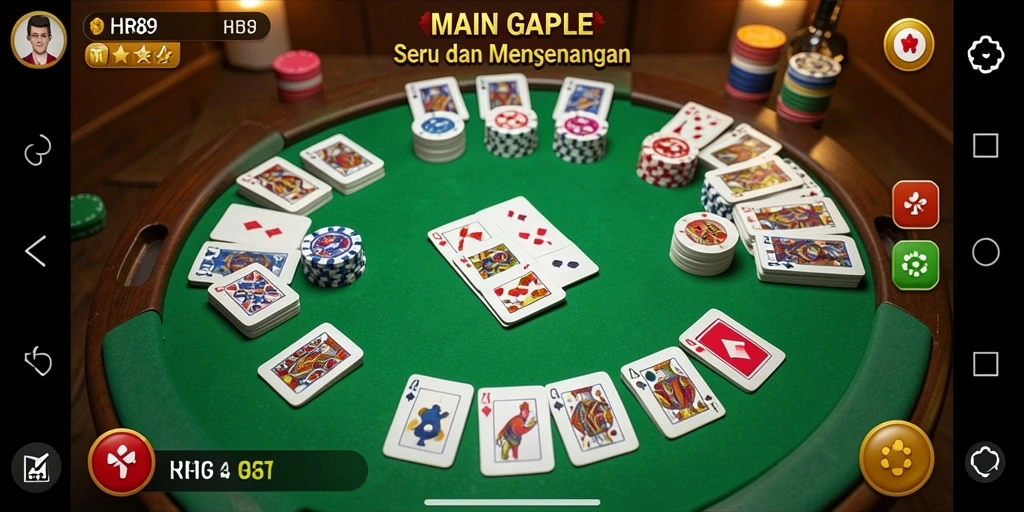 Gameplay Gaple yang seru di HR89 dengan teman-teman.