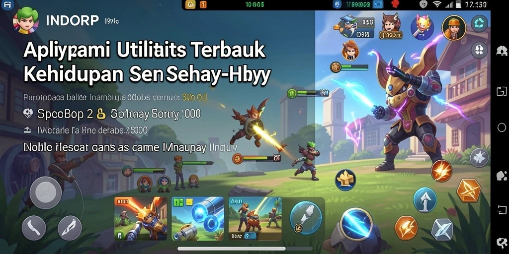 Tampilan antarmuka utama INDORP dengan fitur-fitur utilitas.