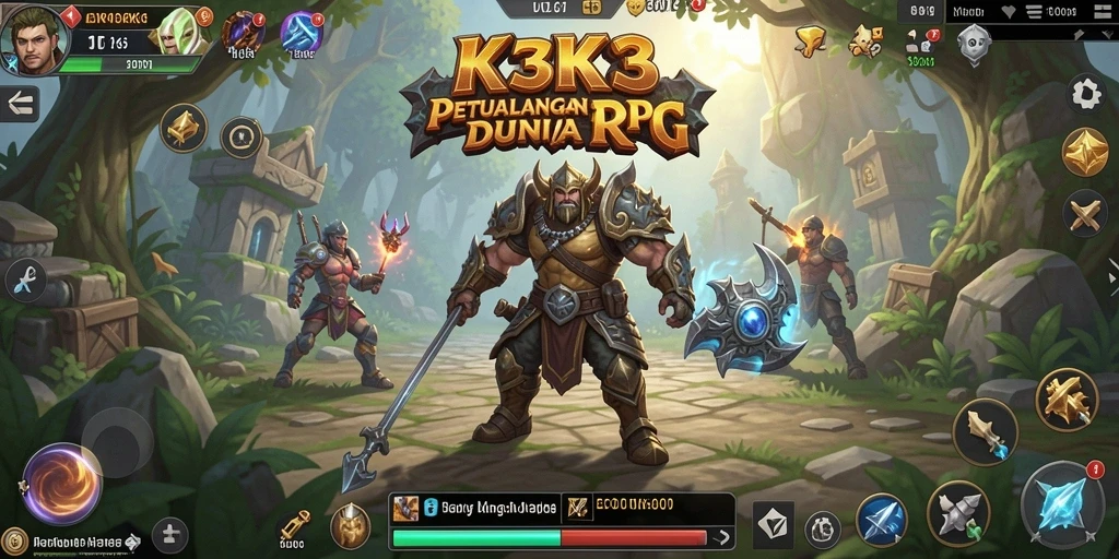 Tampilan gameplay K3K3 yang menarik dalam dunia RPG.