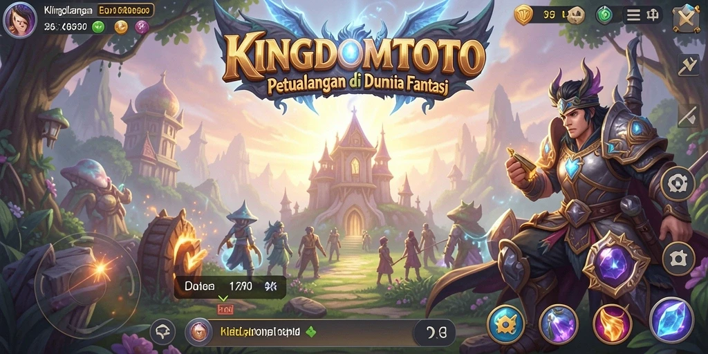 Screenshot yang menampilkan pertarungan epik dalam KINGDOMTOTO.