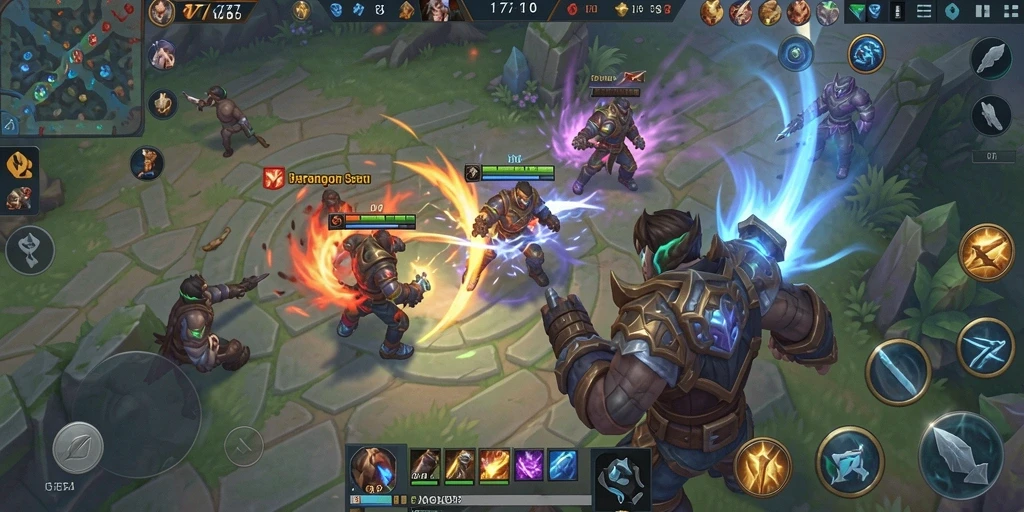 Gameplay seru dan dinamis dari L777 dalam pertempuran MOBA.