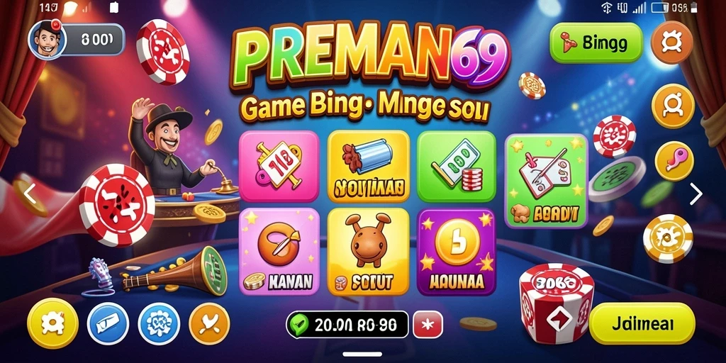 Gameplay seru dan interaktif di PREMAN69 Bingo.
