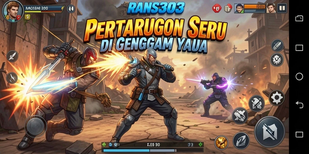 Tampilan menegangkan dari pertarungan di RANS303 dengan karakter yang dinamis.
