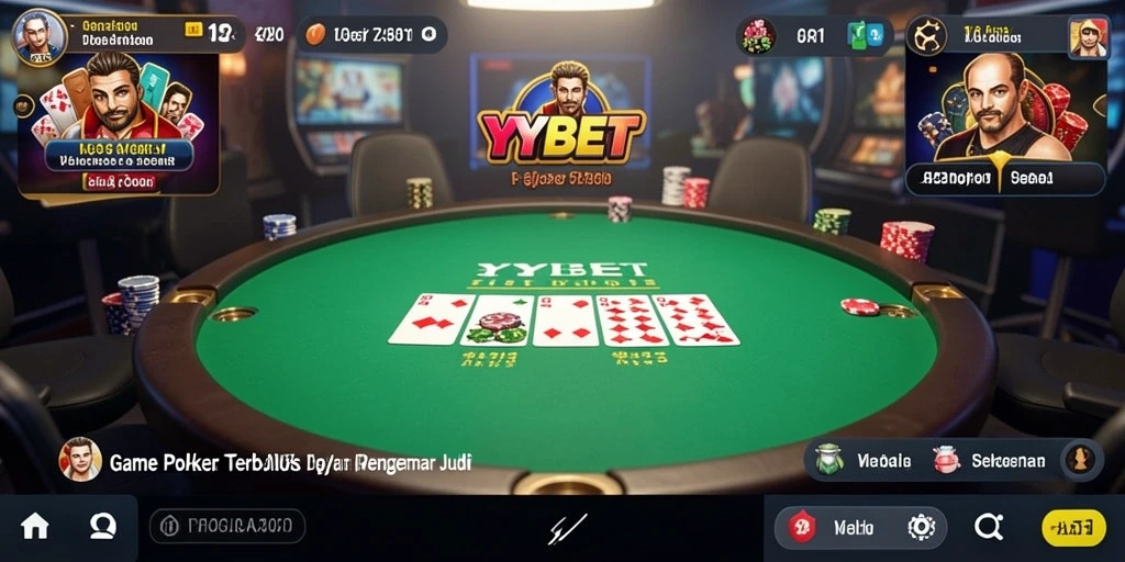Tampilan gameplay seru dan interaktif dalam permainan Poker YYBET.